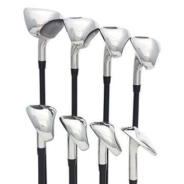 Men’s Powerbilt Golf EX-550 Hybrid Iron Set, which Includes: #4, 5, 6, 7, 8, 9, PW +SW Senior Flex Right Handed New Utility “A” Flex Club