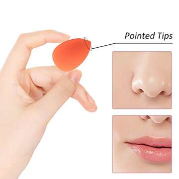 FAMILIFE 6PCS Makeup Sponge Set, Super Soft Beauty Sponge, Suitable for Liquid Cream and Powder Multi-colored, Makeup Sponges