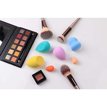 FAMILIFE 6PCS Makeup Sponge Set, Super Soft Beauty Sponge, Suitable for Liquid Cream and Powder Multi-colored, Makeup Sponges