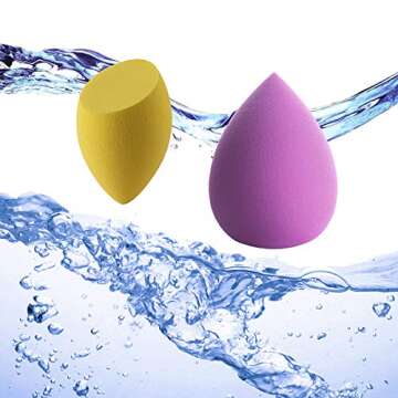 FAMILIFE 6PCS Makeup Sponge Set, Super Soft Beauty Sponge, Suitable for Liquid Cream and Powder Multi-colored, Makeup Sponges