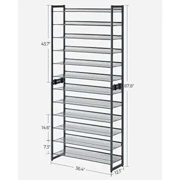 SONGMICS 12-Tier Stackable Shoe Shelf for Easy Organization