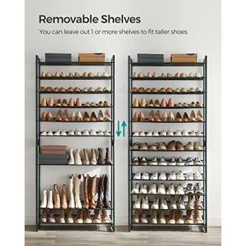 SONGMICS 12-Tier Stackable Shoe Shelf for Easy Organization
