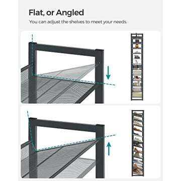 SONGMICS 12-Tier Stackable Shoe Shelf for Easy Organization
