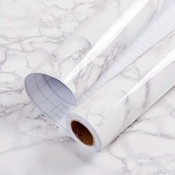 Glossy Marble Wallpaper for Easy DIY Home Renovations