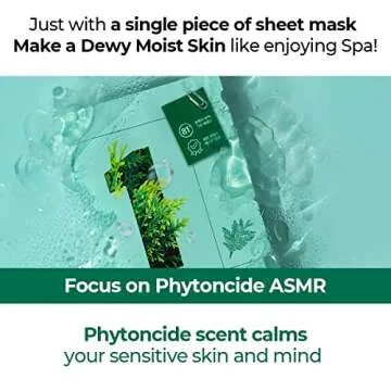 numbuzin No.1 Sheet Mask | Dewy Glow Spa Sheet Mask | Hydrating with 81% Jeju Cypress Water, Heartleaf Extract | Soothes, Revitalizes Sensitive Irritated Skin | Korean Skincare | 4 Sheets