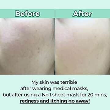 numbuzin No.1 Sheet Mask | Dewy Glow Spa Sheet Mask | Hydrating with 81% Jeju Cypress Water, Heartleaf Extract | Soothes, Revitalizes Sensitive Irritated Skin | Korean Skincare | 4 Sheets