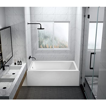 Aqua Eden 60-Inch Acrylic 3-Wall Alcove Tub
