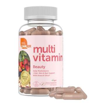 Zahler Multivitamin Beauty, Daily Multivitamin +Skin Hair and Nails Support, Multivitamin for Women ...