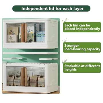 23-Gallon Collapsible Storage Bins with Lids and Wheels for Home Organization