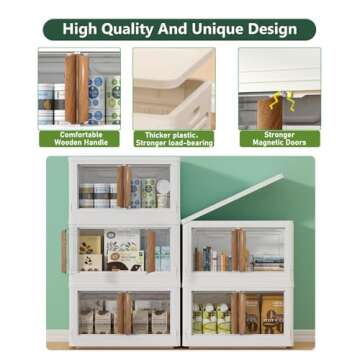 23Gal Collapsible Storage Bins with Lids & Wheels