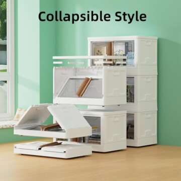 23Gal Collapsible Storage Bins with Lids & Wheels