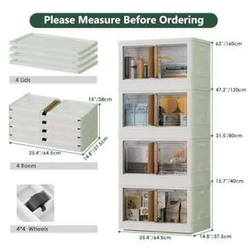 23Gal Collapsible Storage Bins with Lids & Wheels