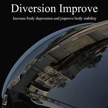 HANSSHOW Real Carbon Fiber Spoiler for Tesla Model 3 2017-2022 Spoiler Wing, Rear Trunk Spoiler Matte Carbon Fiber Tail