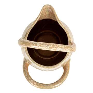 Creative Co-Op Stoneware Watering Handles, Reactive Glaze Pitcher, 7" L x 5" W x 10" H, Tan