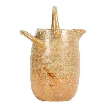 Creative Co-Op Stoneware Watering Handles, Reactive Glaze Pitcher, 7" L x 5" W x 10" H, Tan