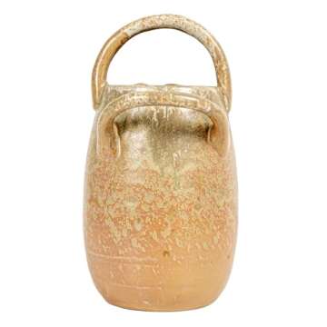 Creative Co-Op Stoneware Watering Handles, Reactive Glaze Pitcher, 7" L x 5" W x 10" H, Tan