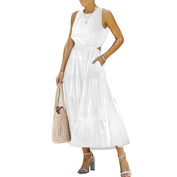 ANRABESS Women's Summer Sleeveless Cutout Maxi Dress