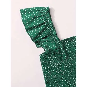 MakeMeChic Women's Ruffle Cami & Wrap Skirt Set - Green