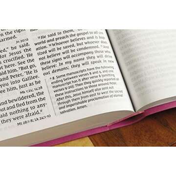 NIV, Super Giant Print Reference Bible, Leathersoft, Pink, Red Letter, Comfort Print