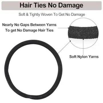 280 Pack Ouchless Elastic Hair Ties for All Hair Types