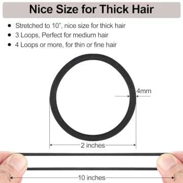280 Pack Ouchless Elastic Hair Ties for All Hair Types
