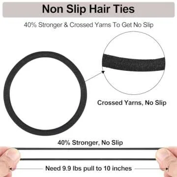 280 Pack Ouchless Elastic Hair Ties for All Hair Types