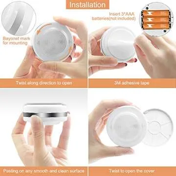 Bawoo LED Under Cabinet Lights with Remote Control