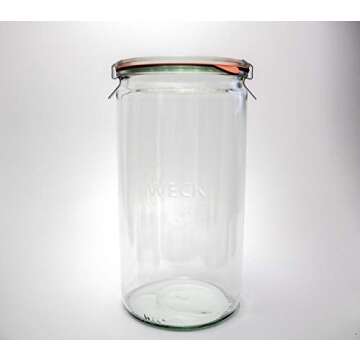 Weck Jar 974 - Durable 1.5L Glass Jar for Sourdough