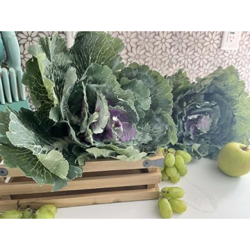 Admired By Nature Realistic Faux Cabbage Plant Decor