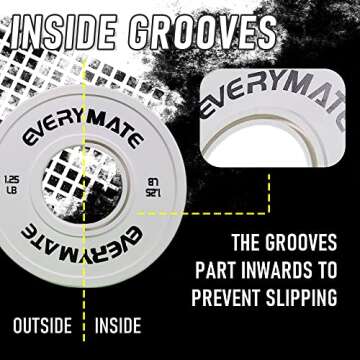 EVERYMATE Change Weight Plates 1.25LB Fractional Plate Olympic Bumper Plates for Cross Training Weig...