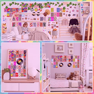 Y2K Aesthetic Indie Room Decor Kit 133 Piece Wall Collage