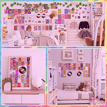 Y2K Aesthetic Indie Room Decor Kit 133 Piece Wall Collage