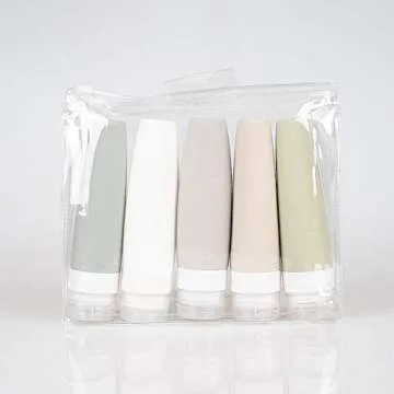 TSA Certified Portable Silicone Travel Bottle Set, Leak Proof Squeezable Silicon Tubes Travel Size T...