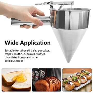Stainless Steel Pancake Batter Dispenser for Perfect Baking
