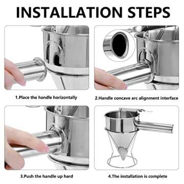 Stainless Steel Pancake Batter Dispenser for Perfect Baking