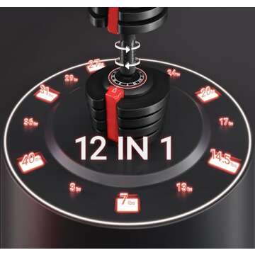 Yaheetech Adjustable Dumbbell Set 40lbs Adjustable Dumbbell Weight Fast Adjust Weight Dumbbells with...