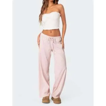 Ugerlov Women's Striped Wide Leg Pants for Casual Wear