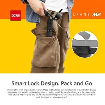Zhiyun Crane-M2 3 Axis Handheld Gimbal Stabilizer, Zhiyun Crane M New Upgrade Version for Compact Cam, Light Mirrorless Cam, Smartphones & Action Cam, Quick On/Off, 7h Runtime, WiFi&Bluetooth Control