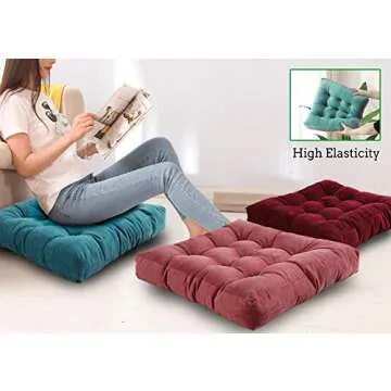 Soft 22" Floor Pillows for Yoga and Casual Seating