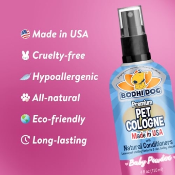 Bodhi Dog Natural Dog Cologne - Baby Powder Scented Spray 4oz