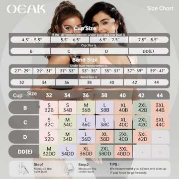 OEAK Women's Deep V Bras for Comfort and Support