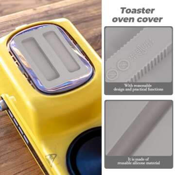 SHERCHPRY Durable Silicone Toaster Cover Set - 2 Pcs