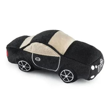 Haute Diggity Dog Furcedes Car Toy, Plush Designer Dog Toys with Interactive Squeaker, Stimulating P...