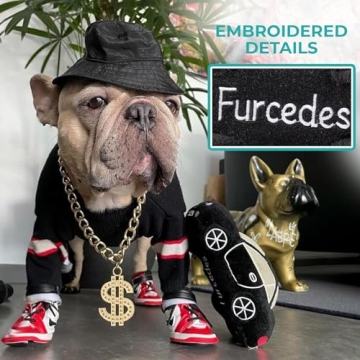 Haute Diggity Dog Furcedes Car Plush Dog Toy with Squeaker