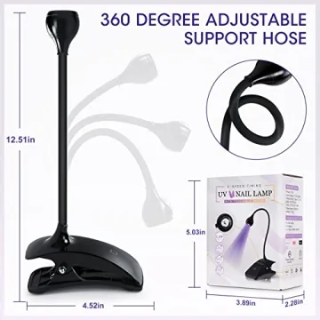 Professional mlogiroa UV Nail Lamp with Rechargeable Gooseneck