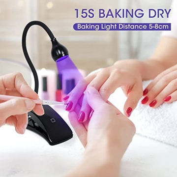 Professional mlogiroa UV Nail Lamp with Rechargeable Gooseneck