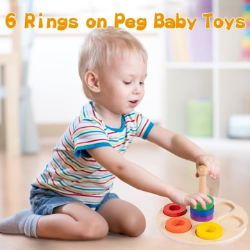 Adena Montessori 6 Rings Peg Baby Toy for Fun Learning