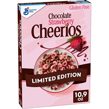 Chocolate Strawberry Cheerios Valentine’s Day Breakfast Cereal, 10.9 oz