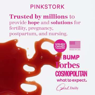 Pink Stork Liquid Folate: Whole-Food Vitamin B9 from Lemon Peels, Natural Folic Acid with Vitamin C, Liquid Prenatal Vitamins for Women, Pregnancy Must Haves, Women-Owned, 2 oz