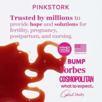 Pink Stork Liquid Folate: Whole-Food Vitamin B9 from Lemon Peels, Natural Folic Acid with Vitamin C, Liquid Prenatal Vitamins for Women, Pregnancy Must Haves, Women-Owned, 2 oz